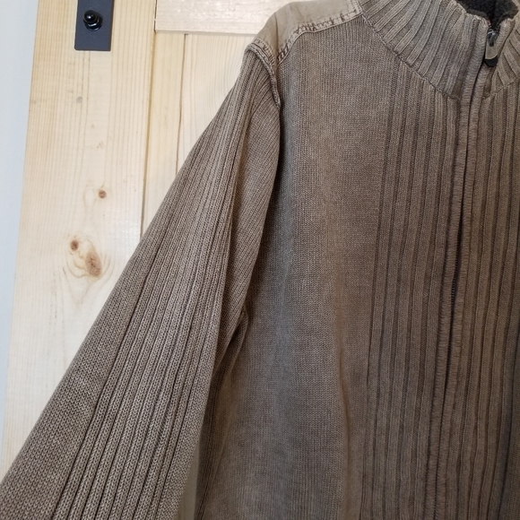 Solaris Full Zip High Fleece Collar Knit Sweater - Picture 5 of 7